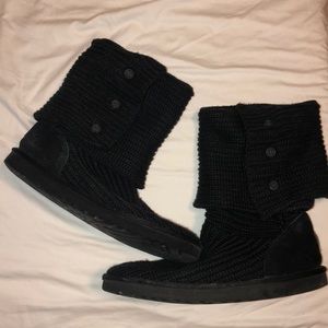 Black Knit Uggs